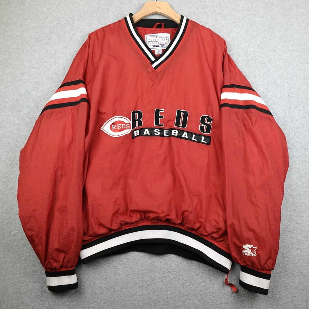 Vintage Cincinnati Reds Pullover Starter Jacket Mens XL Retro MLB 90s